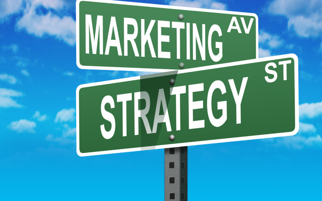 Street Signs that say Marketing and Strategy