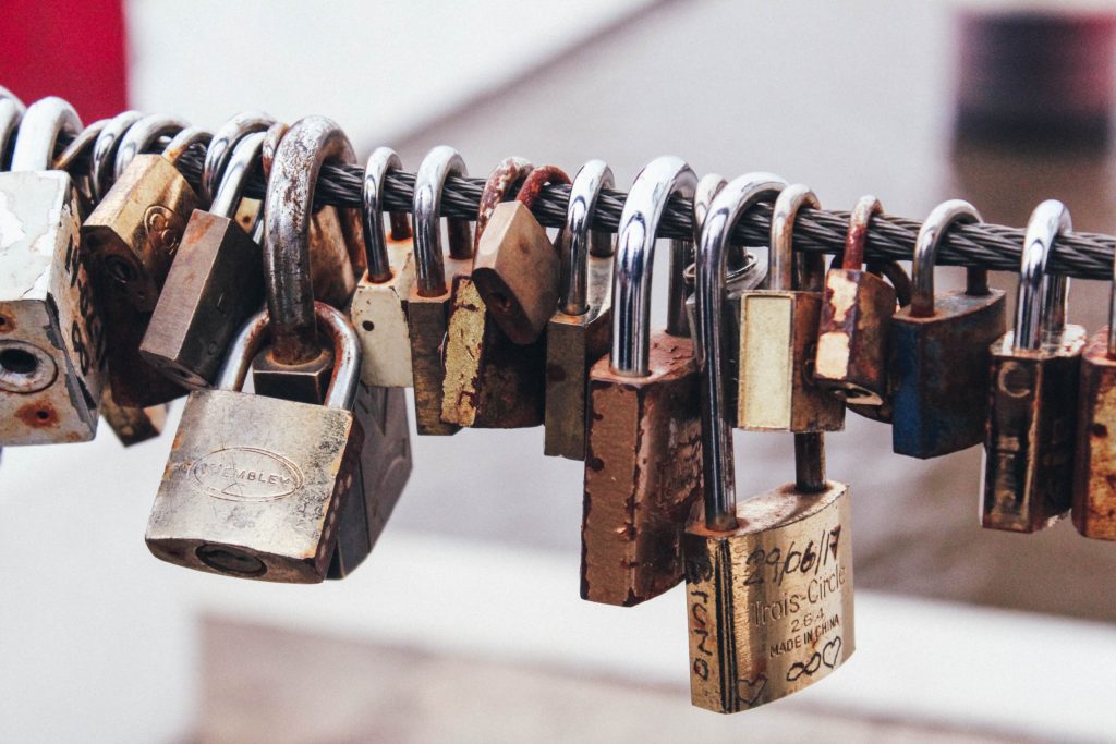 Why do you need a brand story? Picture of padlocks.