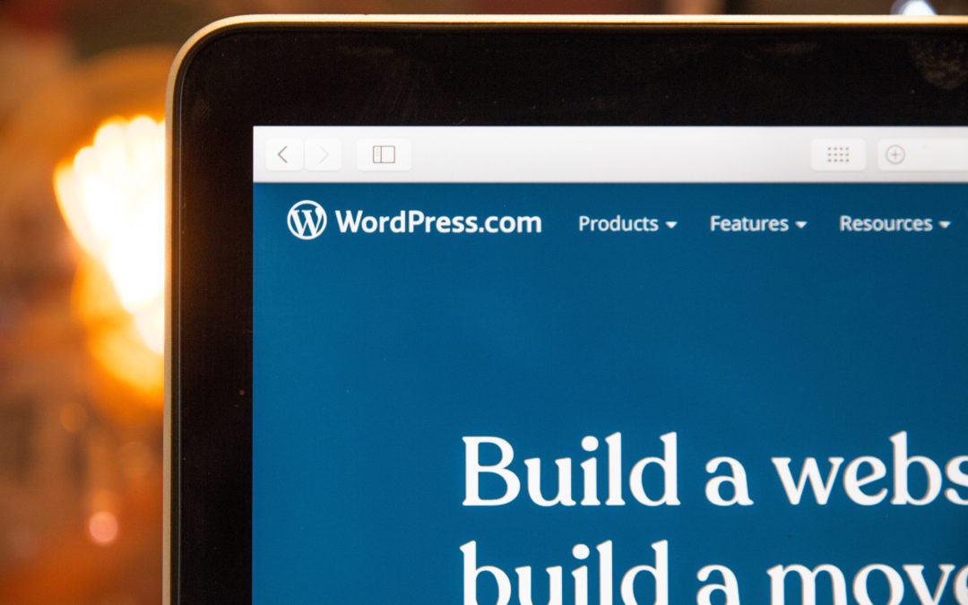 creating a great website - screenshot of WordPress on computer screen