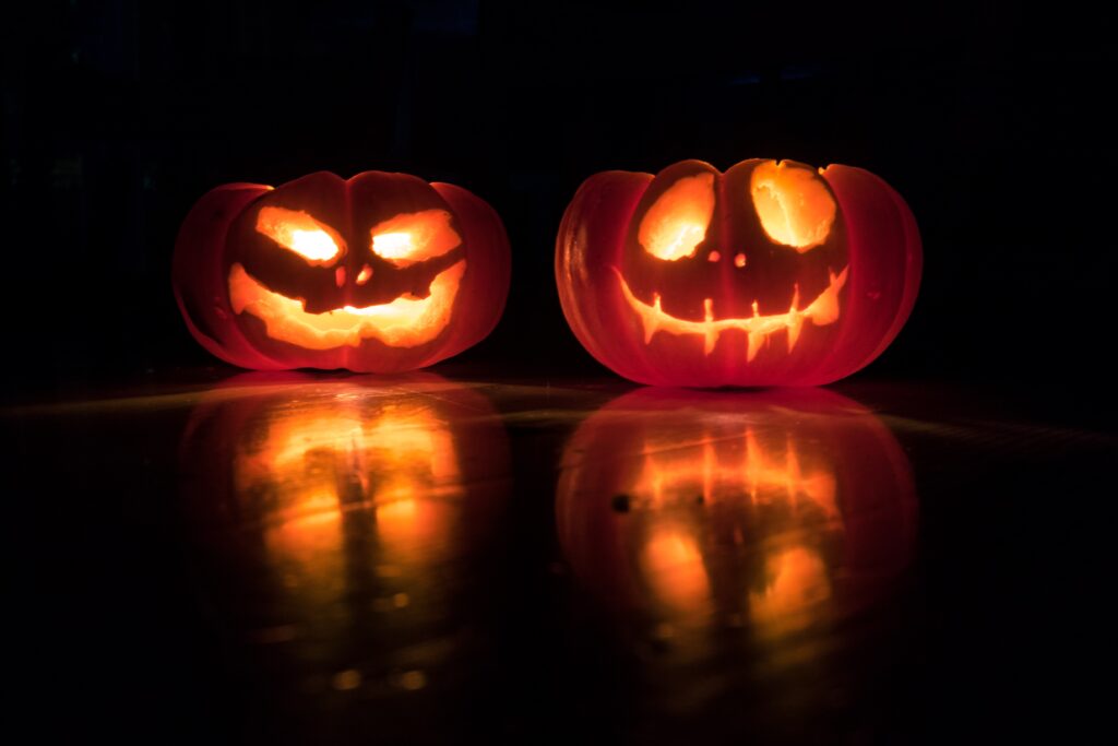 Grow a business with content marketing - two jack-o-lanterns
