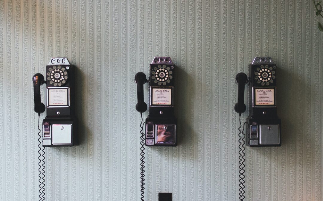 How to effective reach customers - old telephones on wall